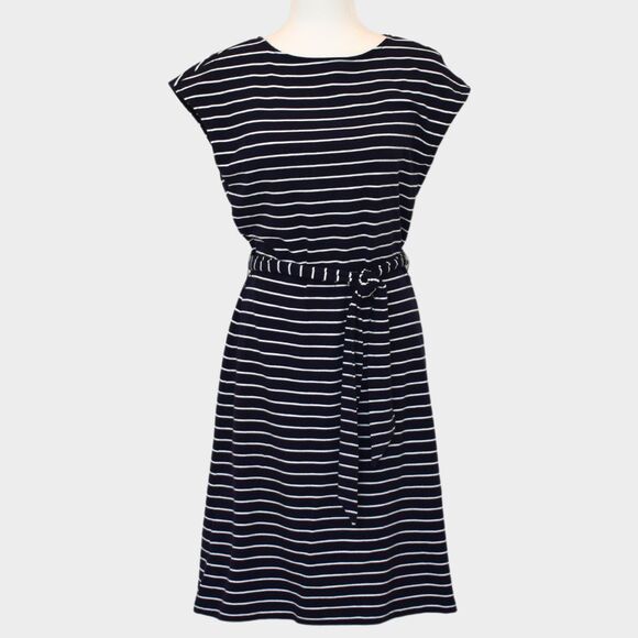 RALPH LAUREN Nautical Striped Sheath Dress Navy/White Size S - Picture 1 of 6